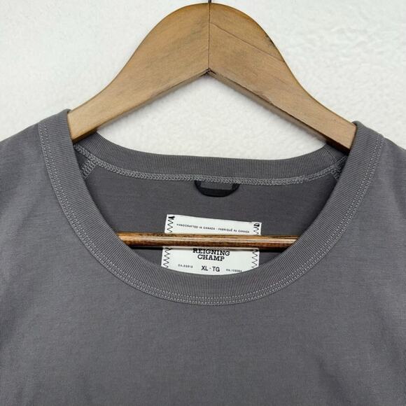 Reining Champ Shirt Men's XL Gray Blank Solid Crewneck Basic Crew Casual Cotton - Picture 8 of 11